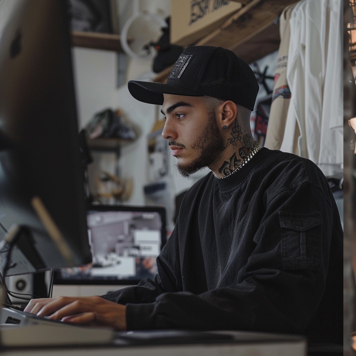 Creador trabajando en su marca con Supreme Packs